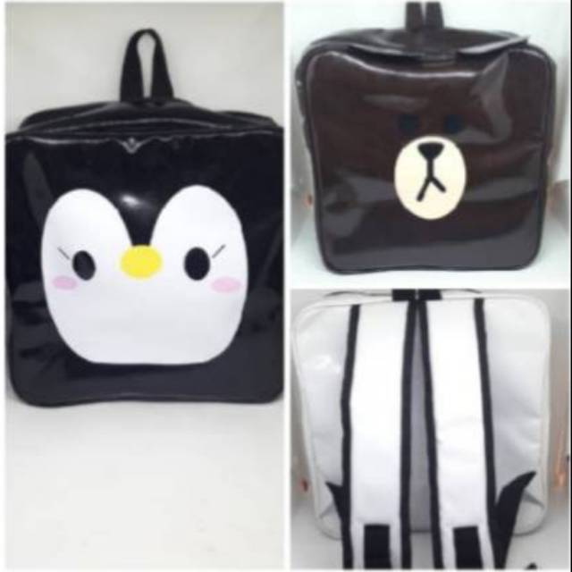 Tas Ransel Anak Penguin / Panda / Brown