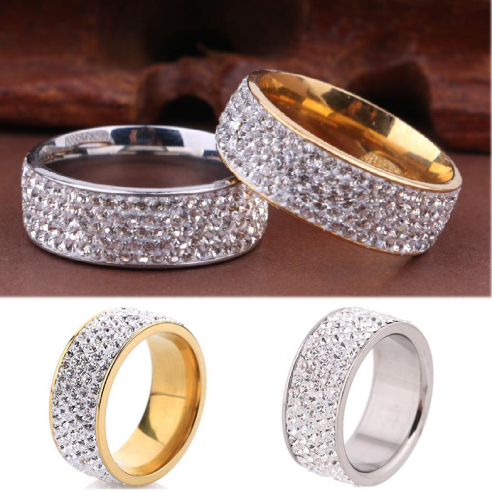 Top Band Cincin Fashion Hias Perhiasan Wanita/Pria Anti Karat