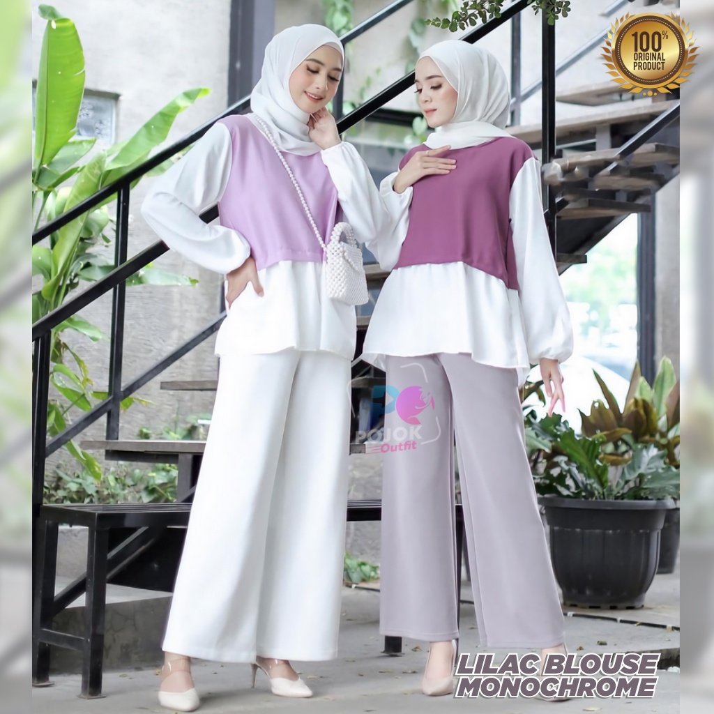 Lilac blouse monochrome ootd fashion