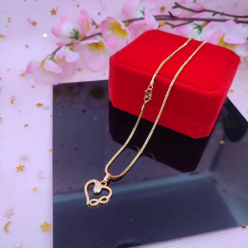 Kalung gold love permata yaxiya