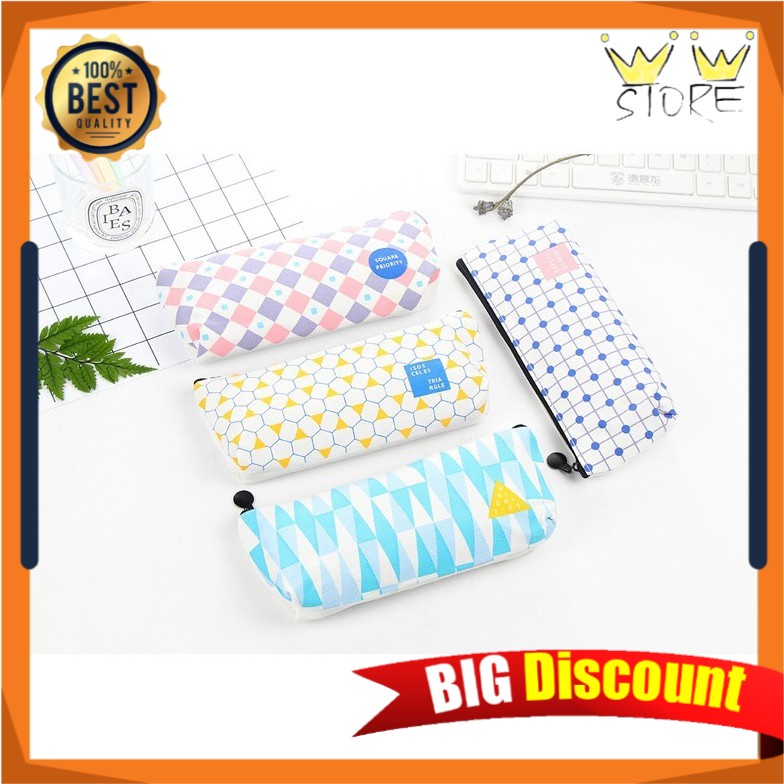 

D65 TEMPAT KOTAK PENSIL INTELIGENT METRIC TAS PENYIMPANAN MAKE UP KOREA LUCU PENCIL CASE KOSMESTIK
