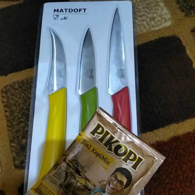 Matdoft Pisau Set Isi 3 Pcs, Aneka Warna