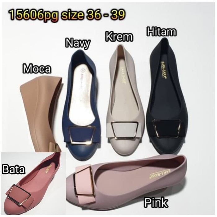 Jelly shoes bara bara sepatu wanita wedges karet import
