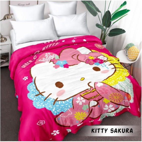 Selimut Halus (Kitty Sakura) Blanket Flanel Internal Collection