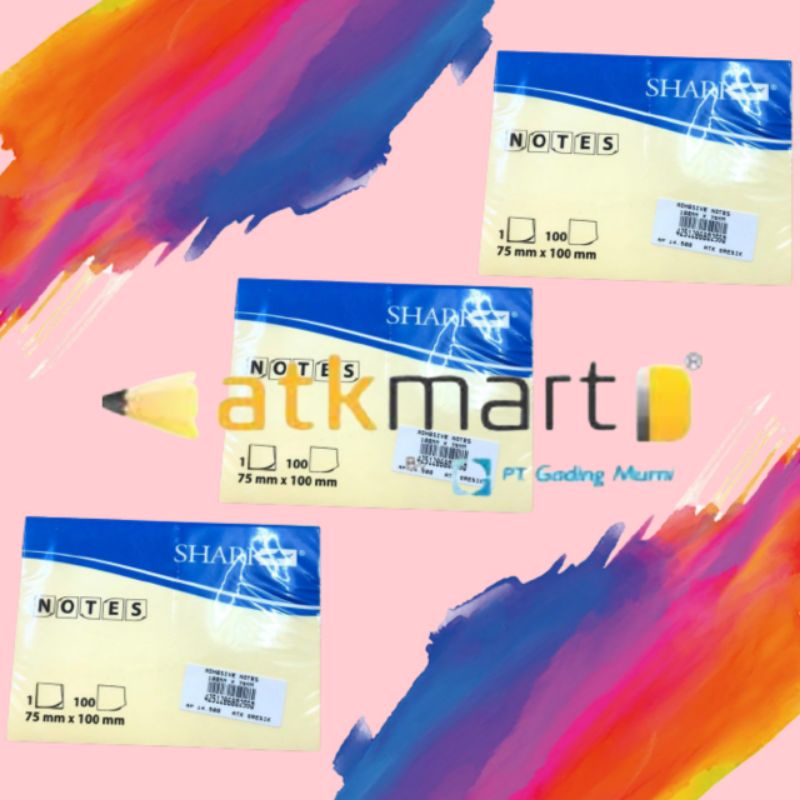 

ADHESIVE NOTES 100MM X 75MM