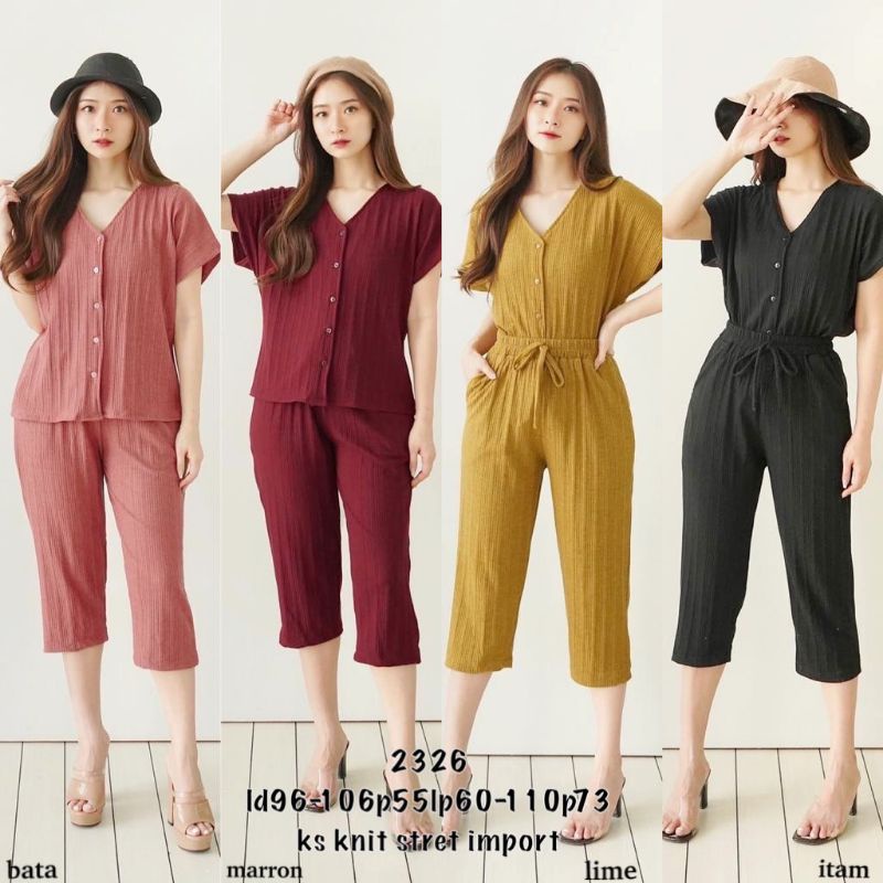 2326 Setelan Ks Knit Stret Import super ckep