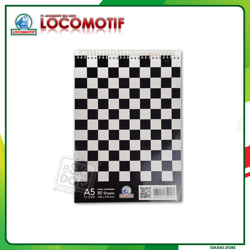 Locomotif Spiral Notebook A5 80 Lembar Buku Tulis Memo