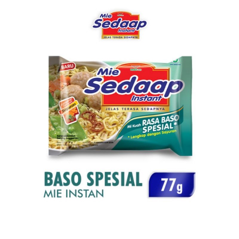 Jual Mie Sedaap Instant Mie Kuah Rasa Baso Spesial 77g Shopee Indonesia