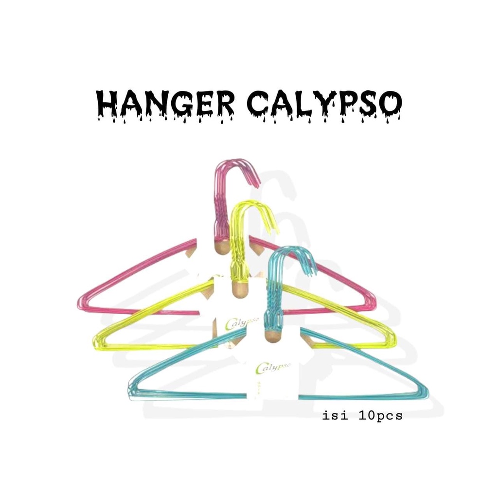 Jual Pcs Hanger Warna Warni Calypso Gantungan Baju Kawat Coating