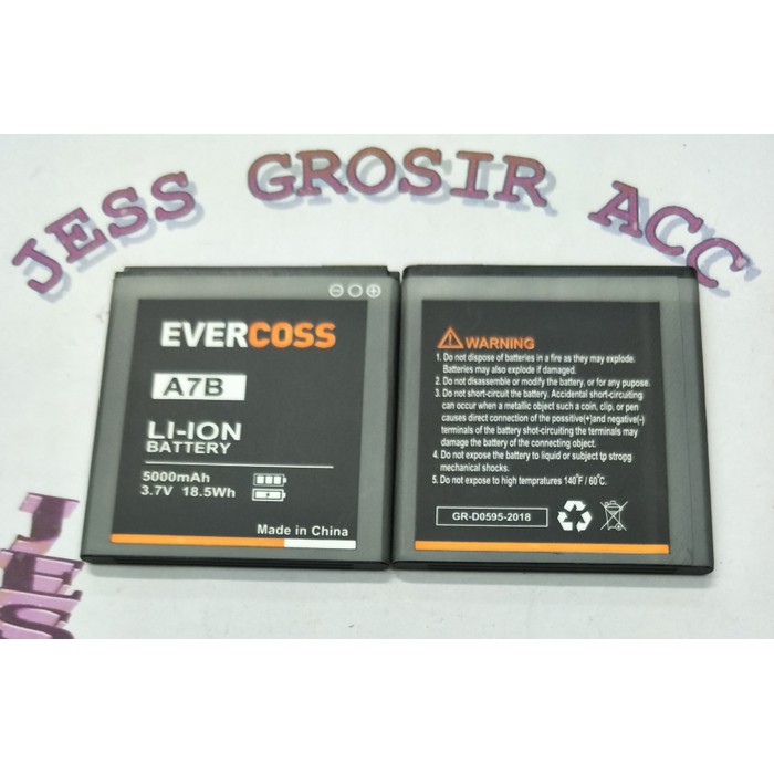 Baterai Battery Evercross Evercoss Cross A7B Double Power 5000Mah - Hitam