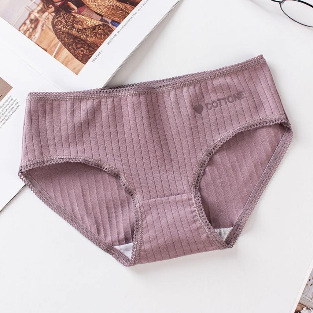 Celana Dalam Brief Seamless Bahan Katun Nyaman Untuk Wanita / Underwear Katun Untuk Wanita-M-31 ungu