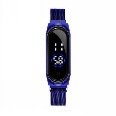 ⭐️𝐈𝐇𝐒 𝟎𝟎𝟒⭐️Jam Tangan Elektronik Digital LED Magnet Strap Watch Waterproof Wanita Pria Rantai-4