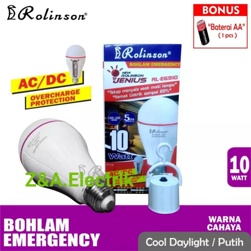 Bohlam Emergency 10 Watt RL-E6910 Rolinson Jenius