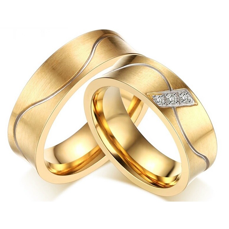 Cincin Couple / Tunangan / Nikah / Pasangan / Titanium C007