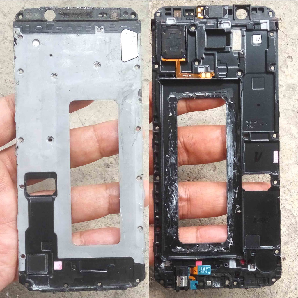 Frame Bezzel Original Samsung Galaxy J6 SM J600G Tatakan LCD Samsung J6 SM-J600G DS Tulang Tengah Ga