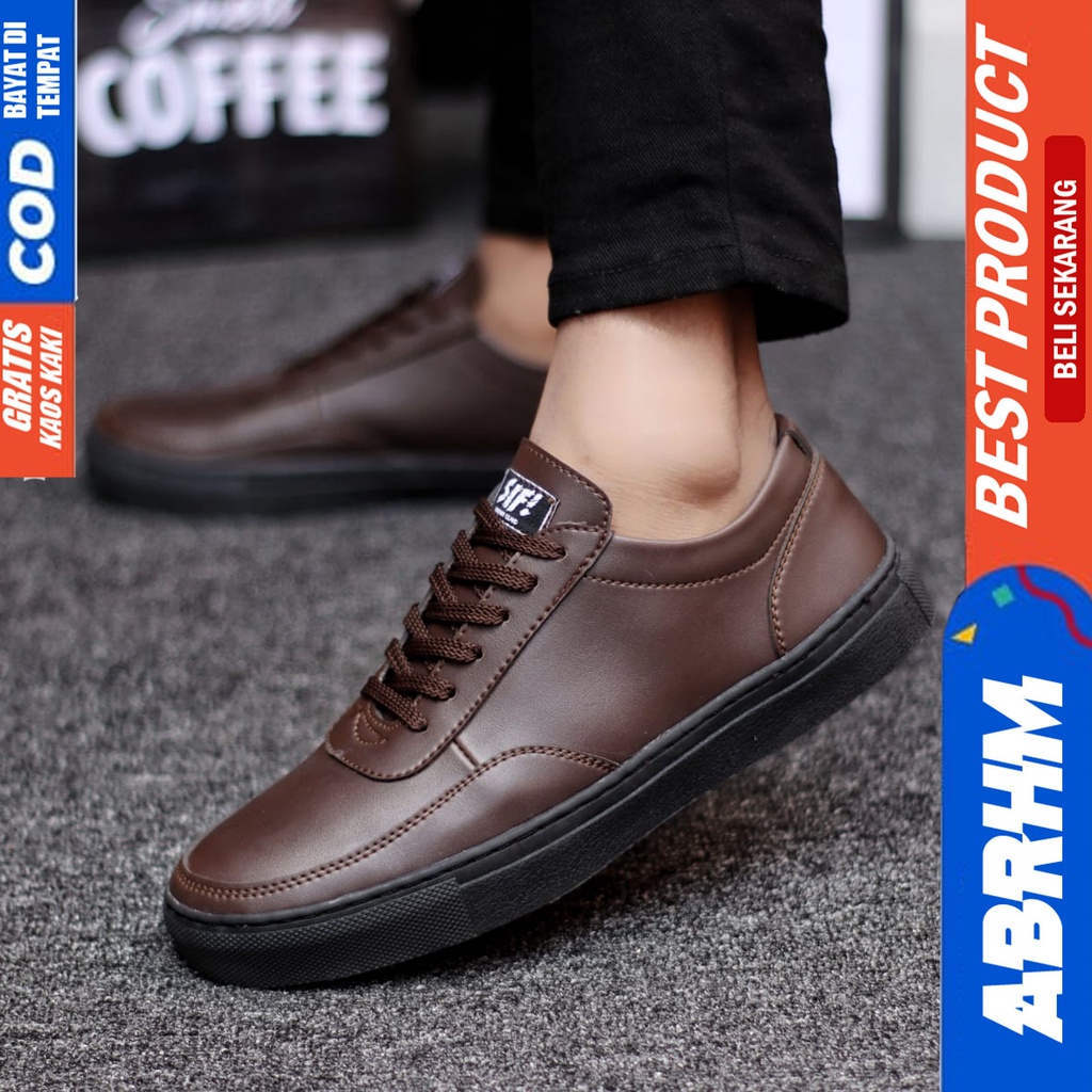 Abrhm Rover - Sepatu Formal Pantofel Pria Kerja Hitam