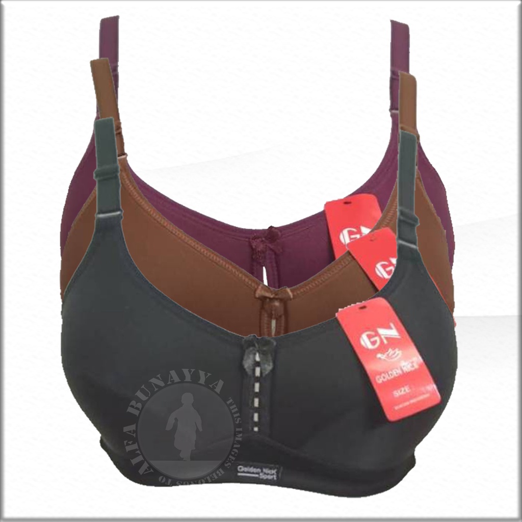 1 Pcs BH SPORT GOLDEN NICK K370 - SPORT BRA - Tanpa Kawat K370 - Underwear Pakaian Dalam Wanita