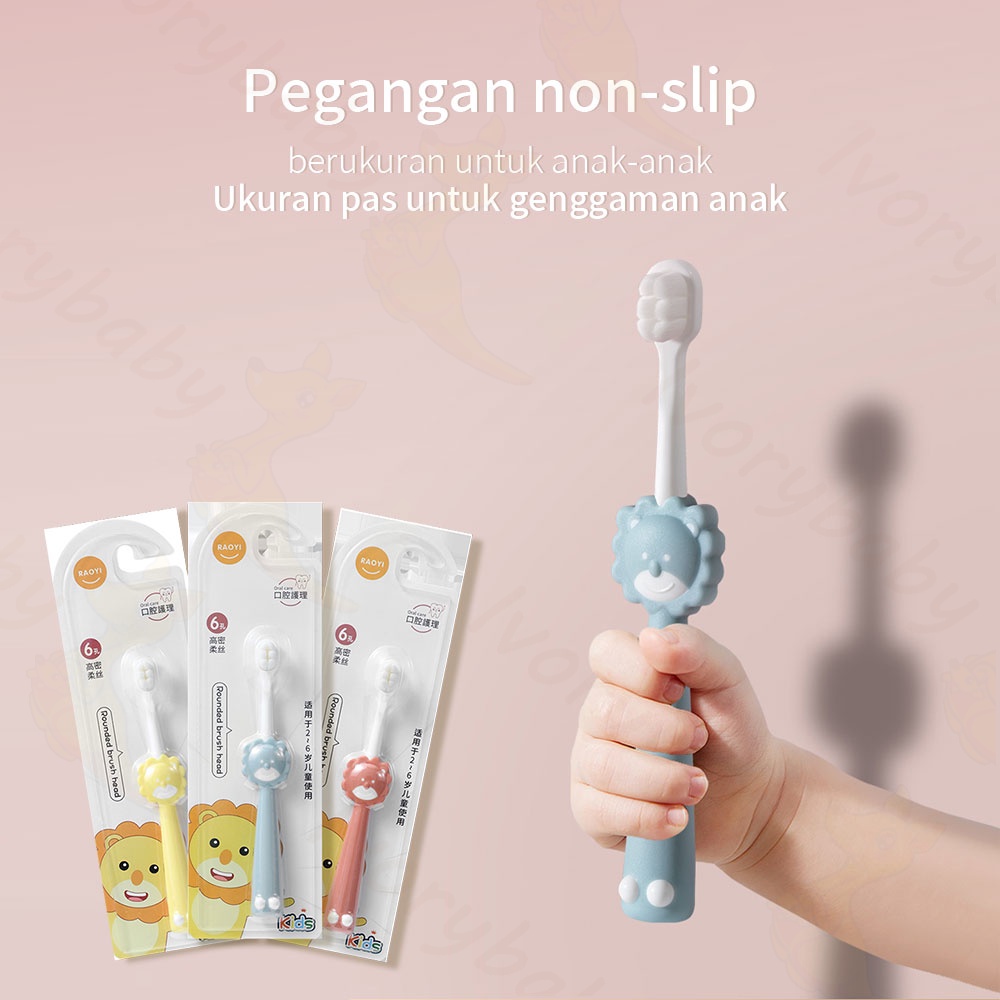 Ivorybaby Sikat gigi anak bayi 2 tahun dan sikat lidah bayi 2 in 1 baby tooth brush