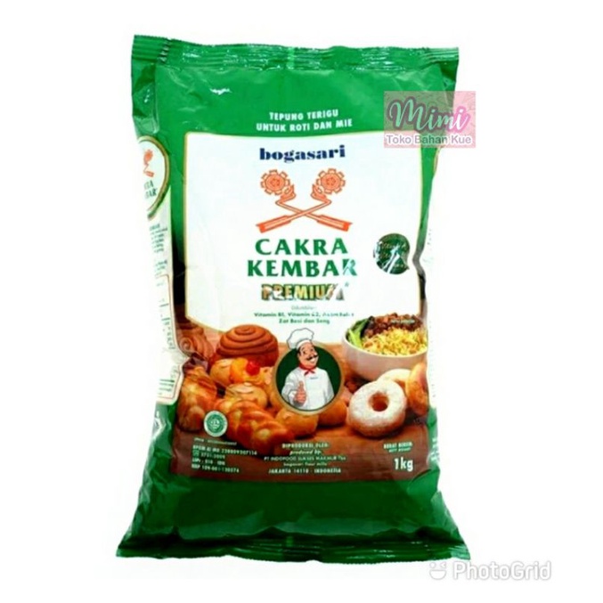 

Tepung Terigu Cakra Kembar Premium 1kg Roti Donat