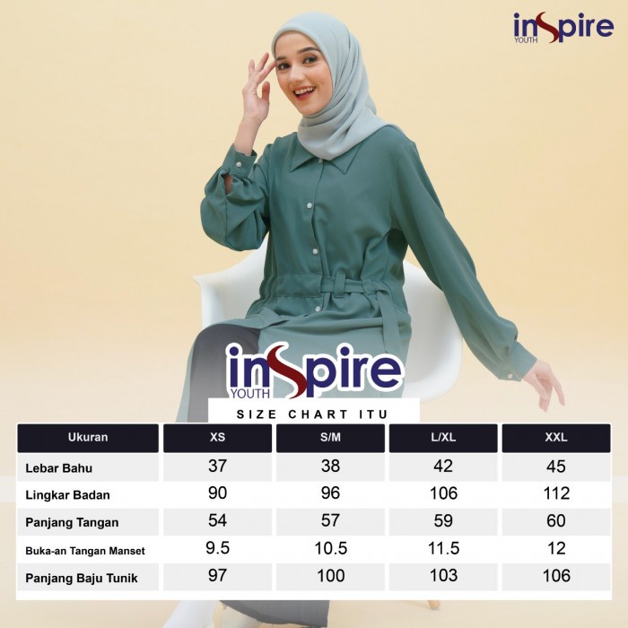 Galery Shalihah - TUNIK INSPIRE YOUTH ITU 042 ATASAN WANITA ITU 42 TUNIC FASHION MUSLIM