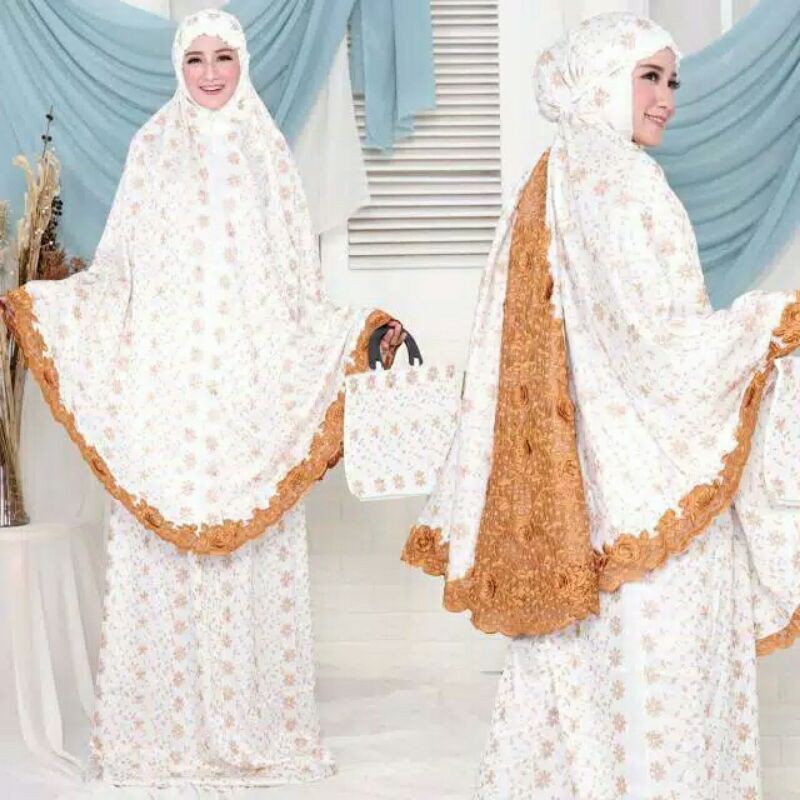 (COD✅)bayar di tempat/ MUKENA SALSA BAHAN PARIS SUTRA KOMBI BORDIR BUNGGU TIMBUL