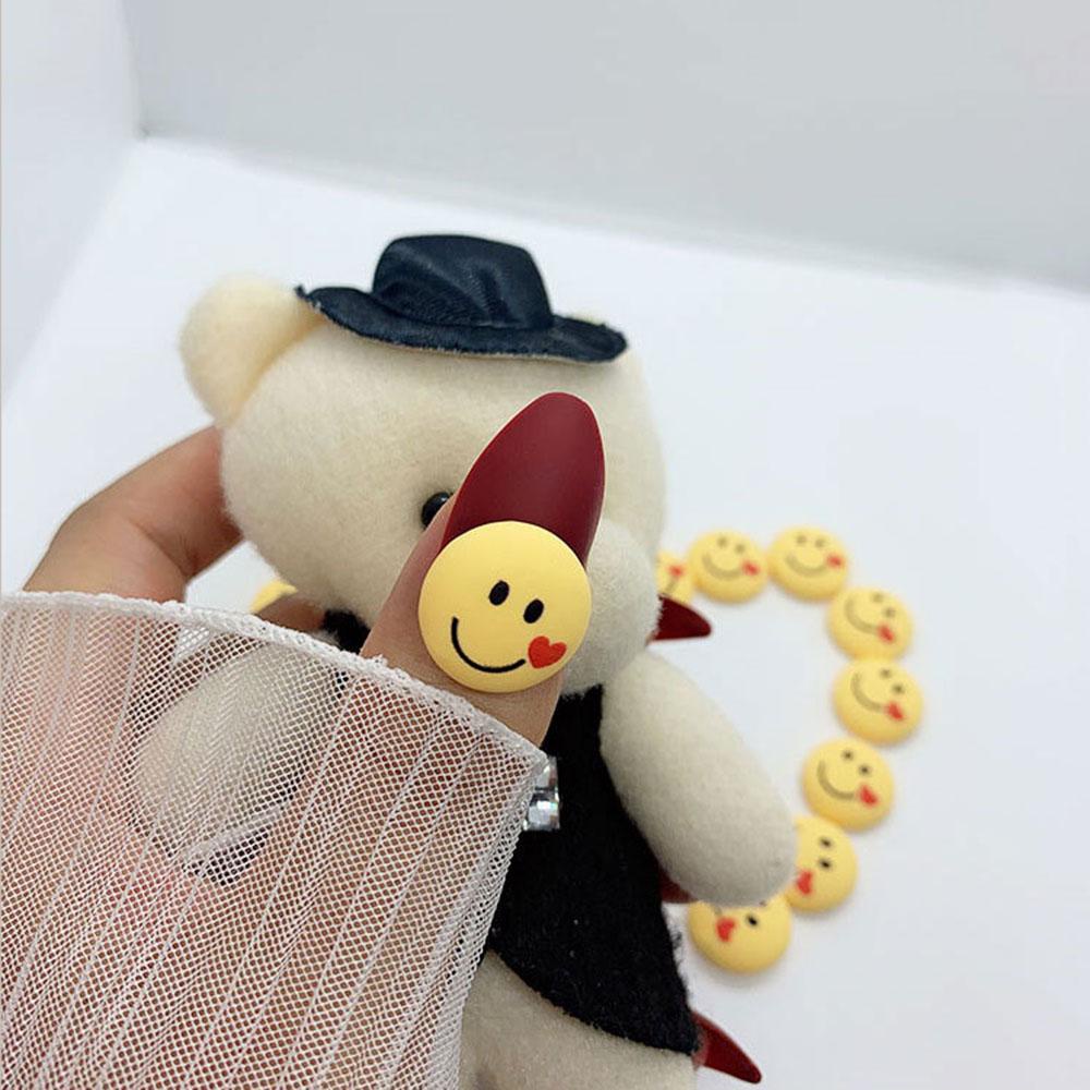 AUGUSTINA Pesona Perhiasan Kuku Wajah Tersenyum Agustina Ekspresi Tiga Dimensi Desain Nail Art DIY