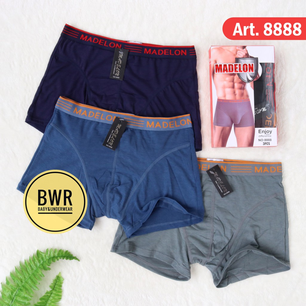 [ 3pc ] CD Boxer Madelon 8888 / Celana Dalam Pria Dewasa Boxer | Bwr