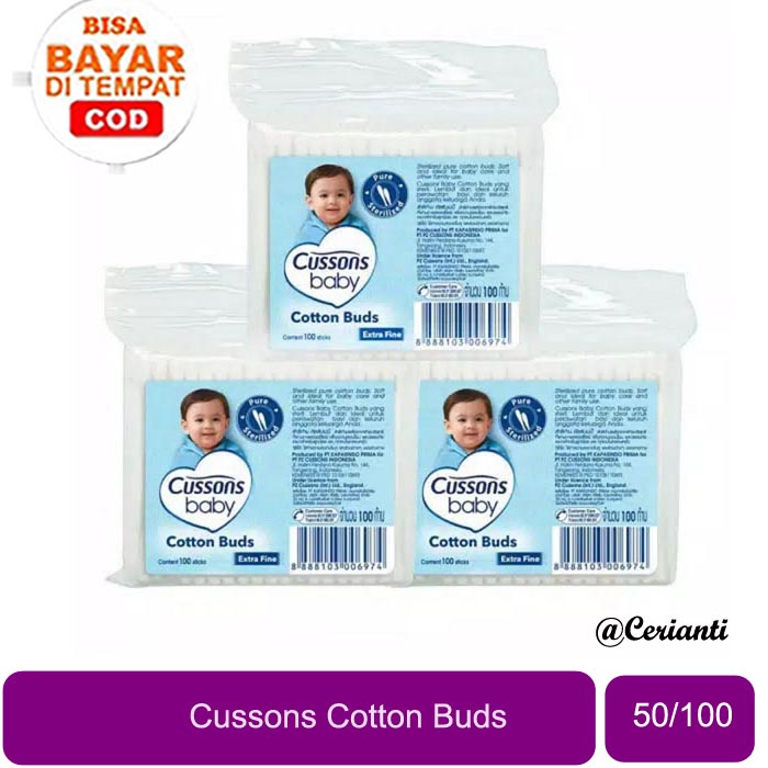 [50s | 100s] Cussons Baby Cotton Buds Extra Fine &amp; Regular 50 | 100 Sticks / Cussons Cotton Bud Cusson_Cerianti