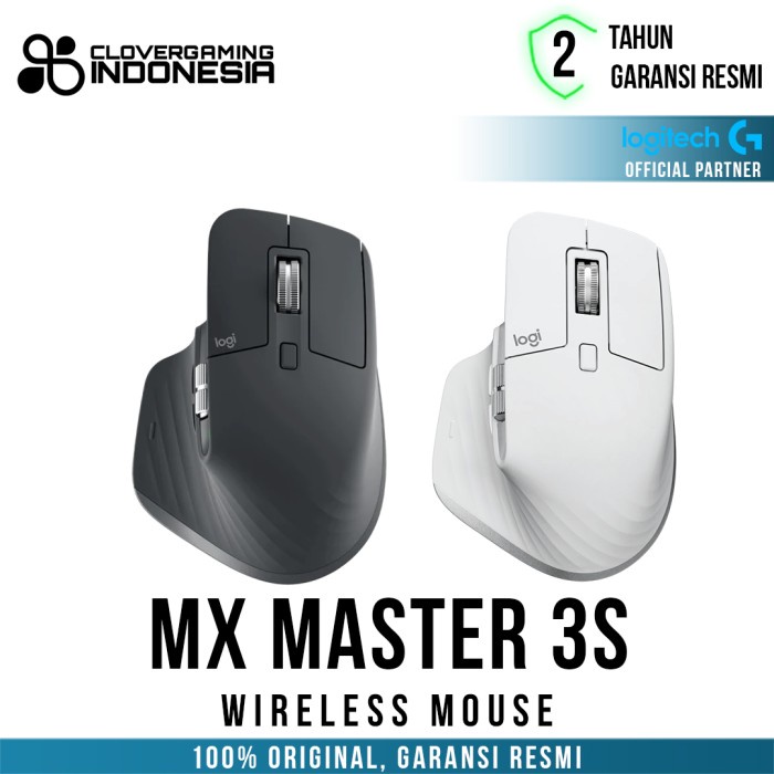 Logitech MX Master 3S Performance Mouse Wireless Bluetooth Quiet Click