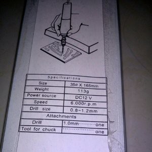 Bor mini   Bor Pcb   Mini Drill 12VDC