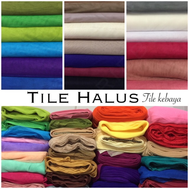 Kain Tile / Tulle Halus Tile Kebaya Tile Tutu Per Meter