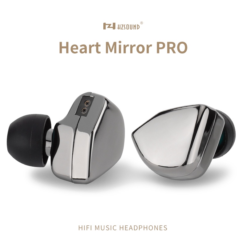 Hzsound Heart Mirror Pro Earphone In ear HiFi 2 Pin Dengan Kabel Konektor 10mm