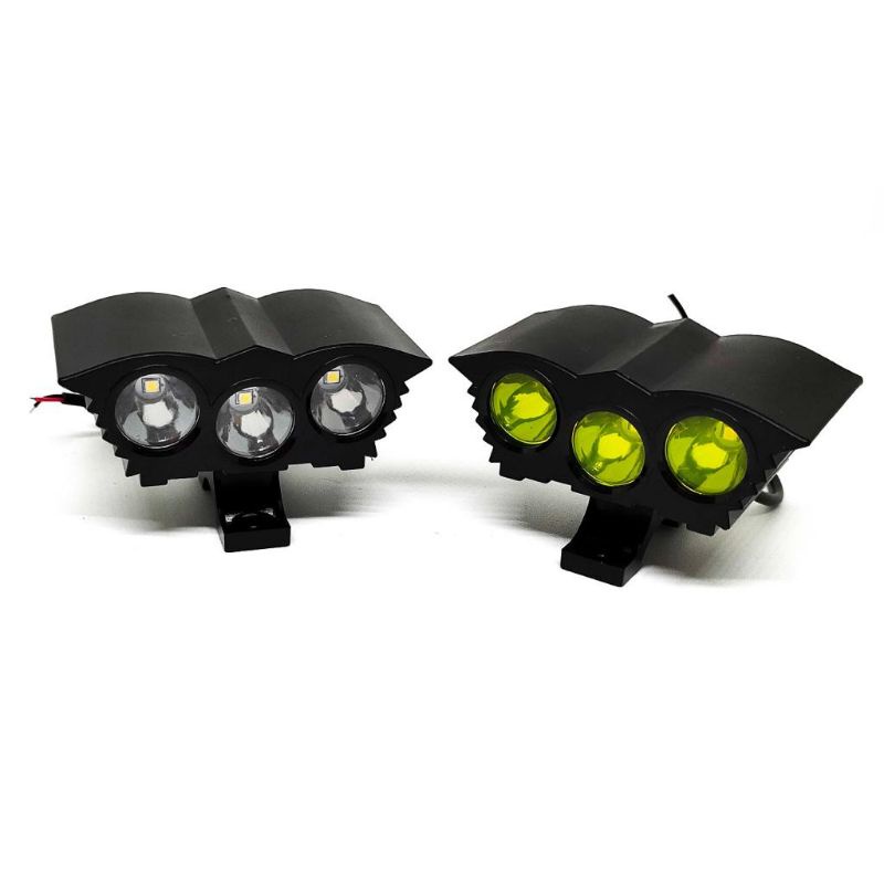 Lampu Tembak Sorot Motor Mobil LED CREE Mini Owl Ultrafire 3 Mata