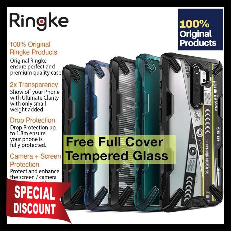 Original Ringke Fusion X Case Redmi Note 8 Pro / Redmi Note 8 Casing - Hitam, Redmi Note8Pro