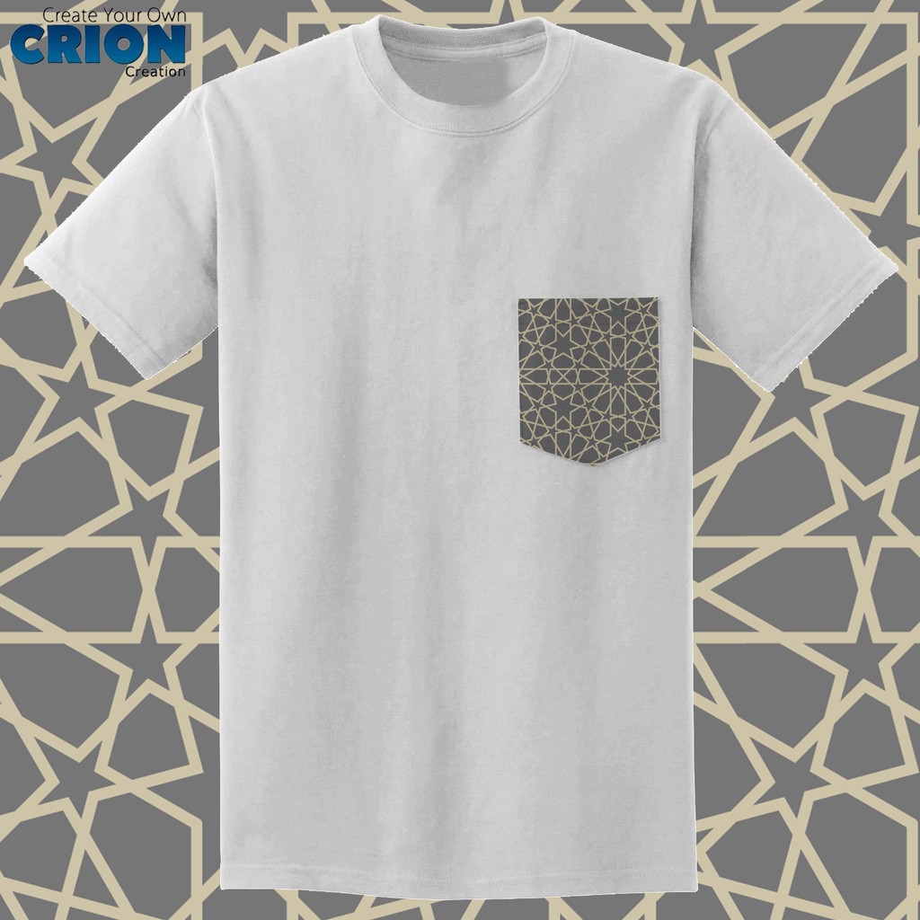 Crion Casual Tees Islamic Edition 1 with Pocket - Kaos Koko dengan Kantong