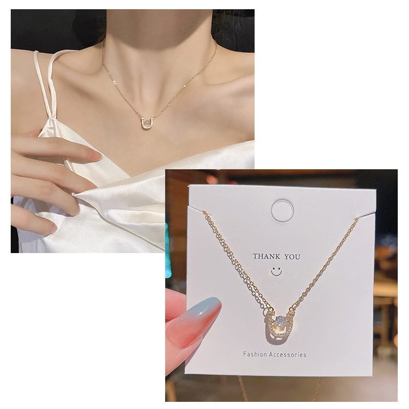 Kalung KL93 Stainless Steel / Titanium Made in Korea Premium Fashion Wanita Kalung unik Lucu Keren /Deluna/BS