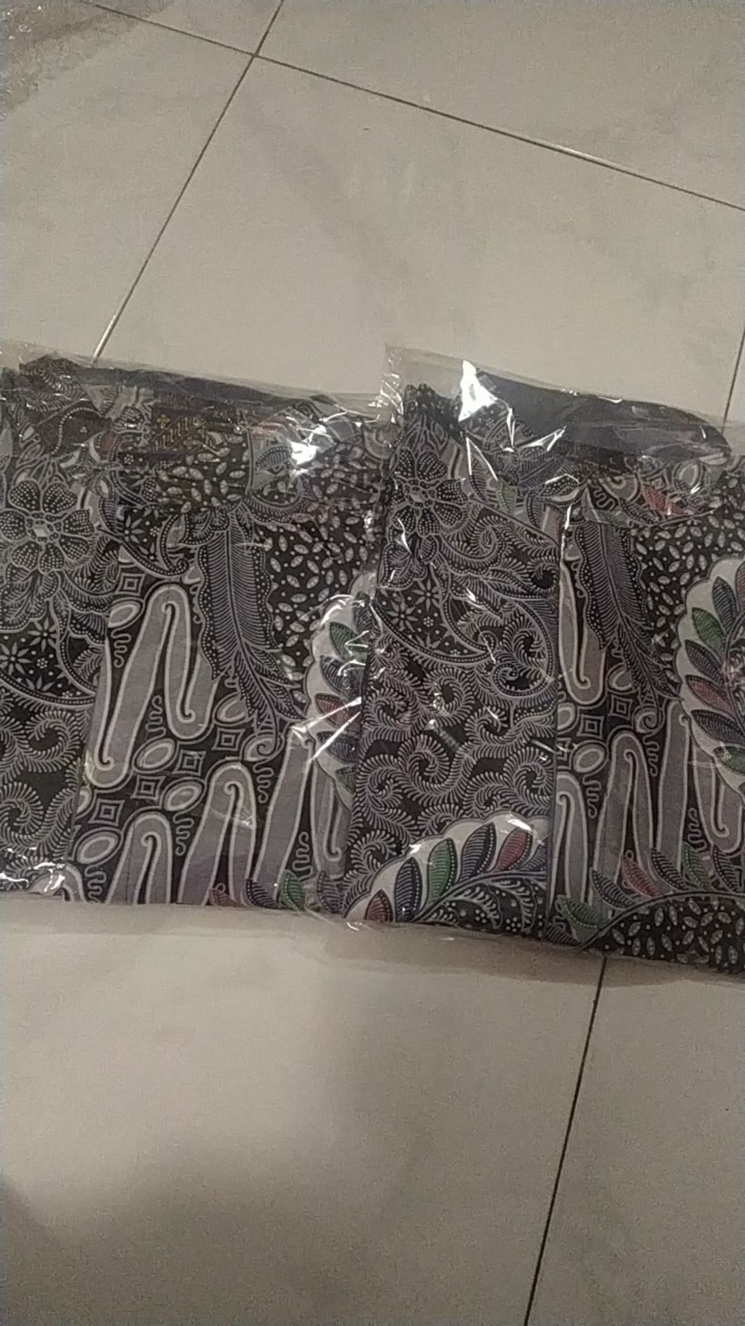 Kemeja Batik Couple Anak & Ayah Panjang / Pendek Warna Abu