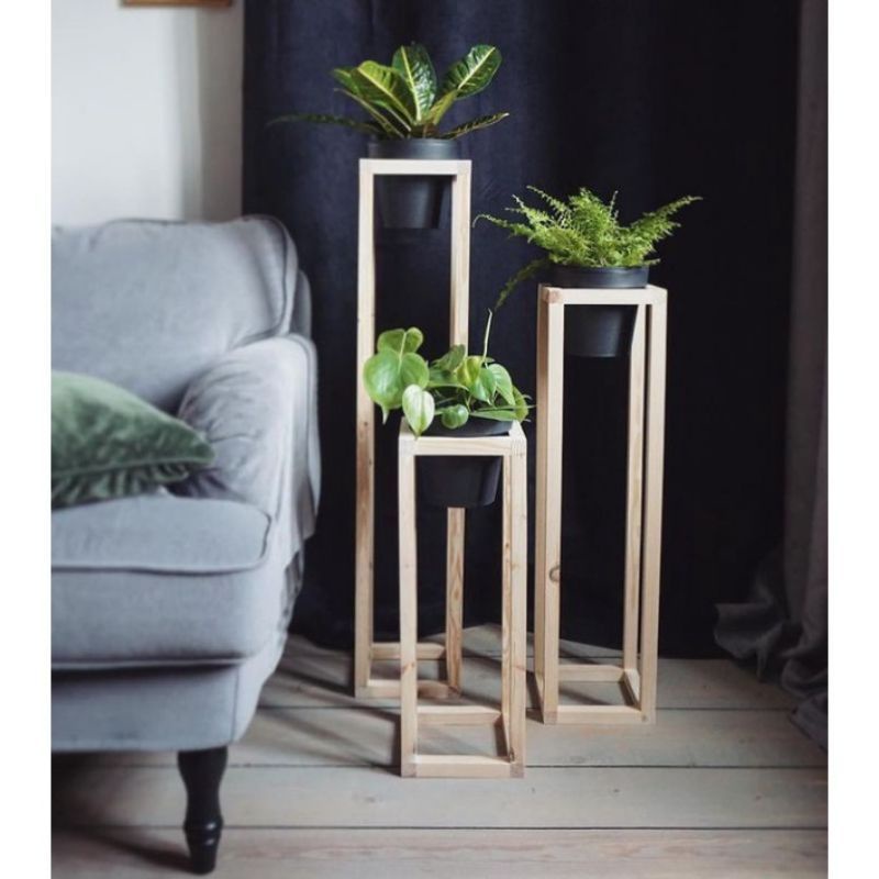 Stand Bunga - Wooden Stand flower for wedding Dekorasi T100cm x 20cm x 20cm stand kayu