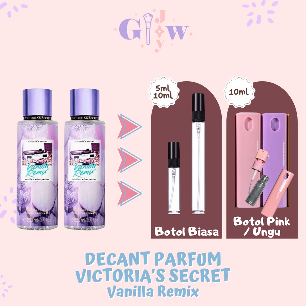 VICTORIA'S SECRET (Decant Parfum) Vanilla Remix Body Fine Fragrance Mist VS parfum badan tubuh wangi tahan lama murah bpom share in jar bottle harum seharian