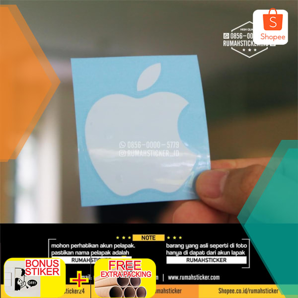 

Sticker / Stiker Cutting Logo iPhone / Apple Keren