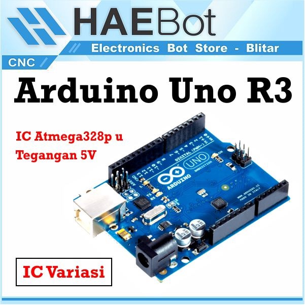 [HAEBOT] Arduinoo Uno R3 DIP SMD Atmega328p u tanpa Kabel Mikrokontroller Module Papan Clone Controller IC