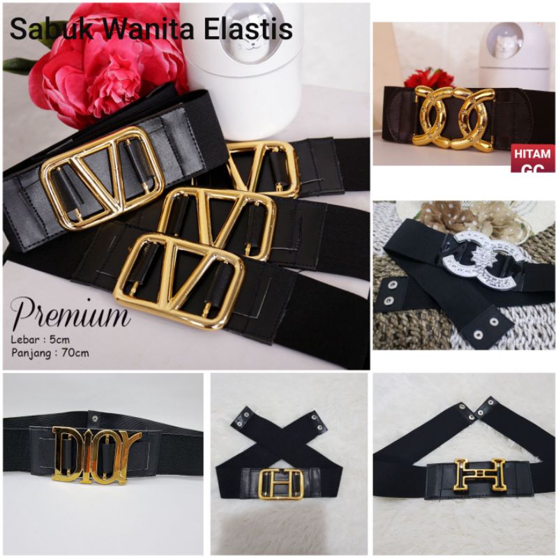 BELT KEPALA EMAS / SILVER IKAT PINGGANG WANITA KARET