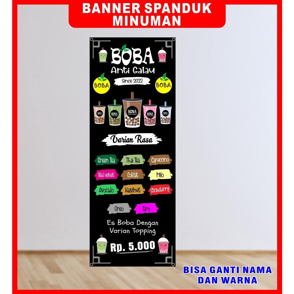 Jual Viral Cetak Spanduk Banner Backdrop Minuman Boba 8121