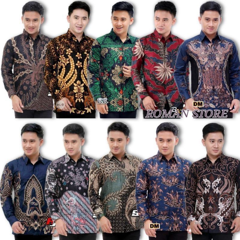 KEMEJA BATIK PRIA LENGAN PANJANG SIZE M L XL XXL BSWART BATIK HRBO26 KENONGO HEM/SERAGAM KERJA