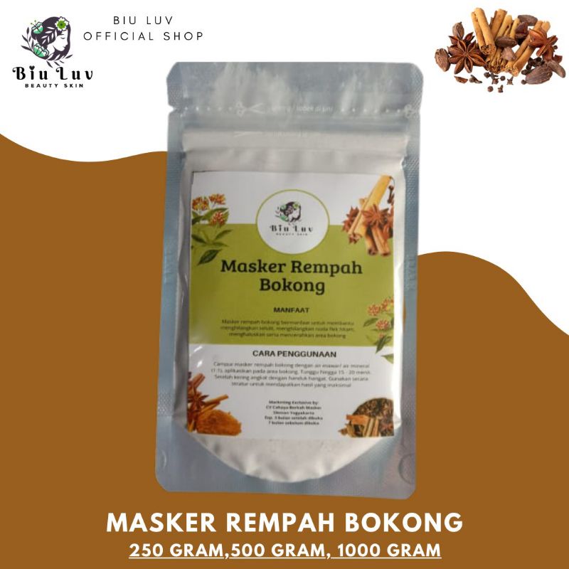 MASKER BOKONG / MASKER PANTAT 250 GRAM BIULUV - SCRUB BOKONG - ANTI SELULIT DAN JERAWAT BOKONG