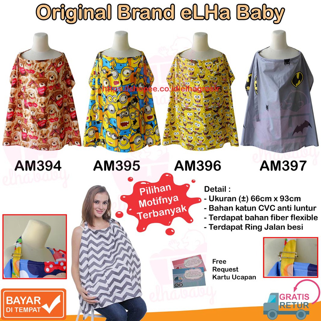 Perlengkapan Bayi Baru Lahir Celemek Menyusui Nursing Apron Apron Menyusui Melingkar Kado Lahiran