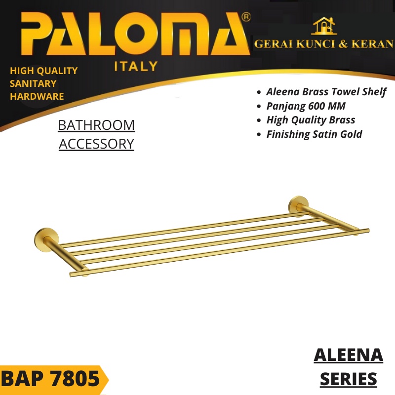 PALOMA BAP 7805 Rak Handuk Baju Gantungan Hanger Dinding Kamar Mandi SATIN GOLD