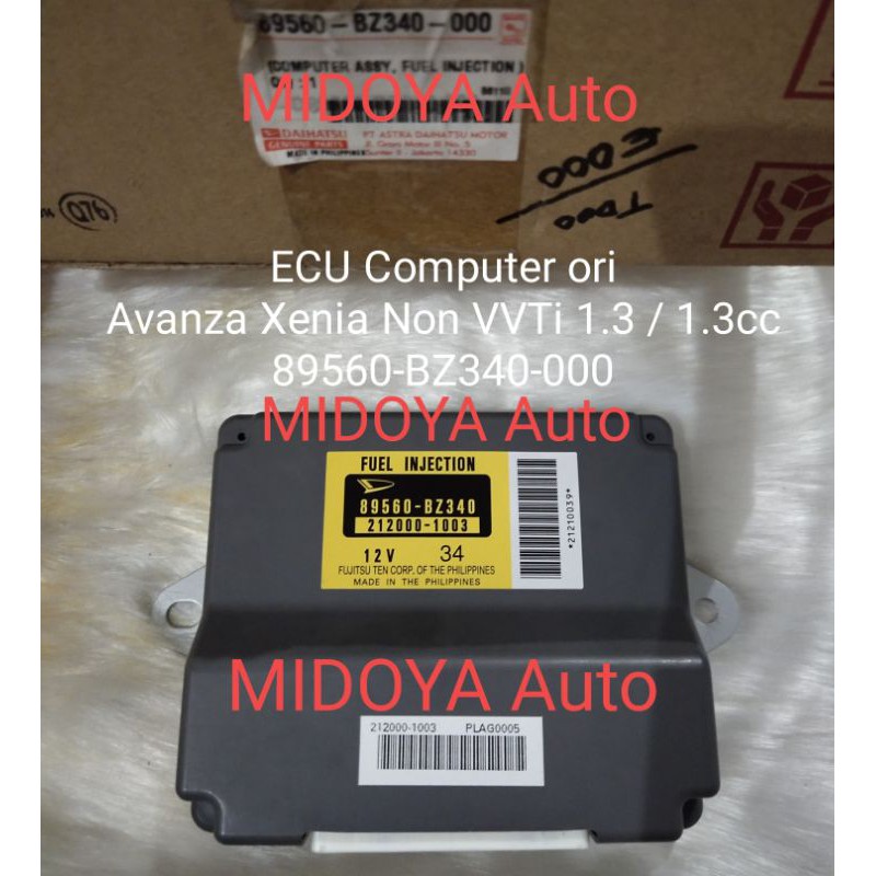 ECU Computer Avanza Xenia Non VVTi 1.3 / 1.300CC 89560-BZ340  ori