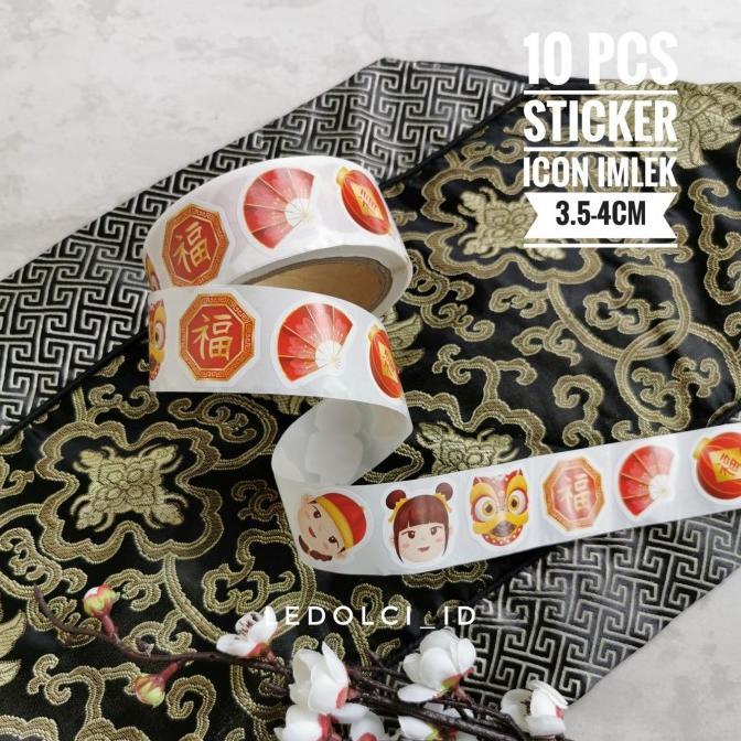 

(10 PCS) STICKER STIKER LABEL IMLEK CNY HAMPERS ICON KECIL 3x4 CM ledolci92 Diminati Banget