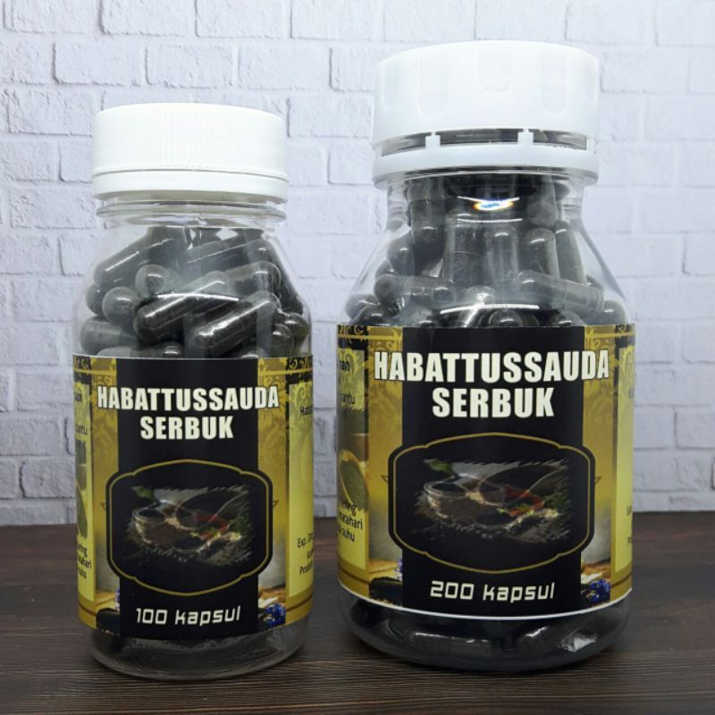 HABATUSSAUDA SERBUK ORIGINAL JINTEN HITAM ISI 100 &amp; 200 KAPSUL